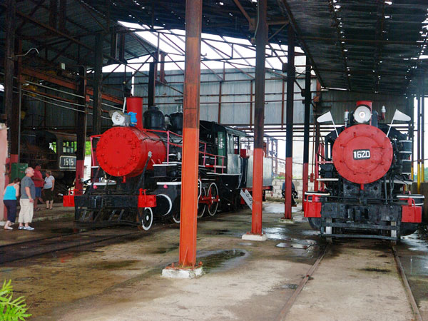 Trains in the old sugar factory