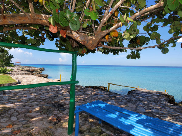 Overlooking the Caribbean Sea