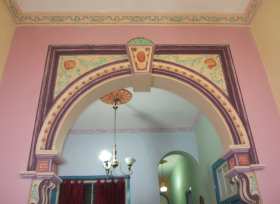 Restored arch in cuban hostel