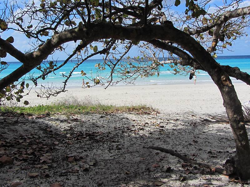 Beach in front of Casa Mercedes in Varadero, Cuba